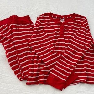 Striped Red and White Pajamas
